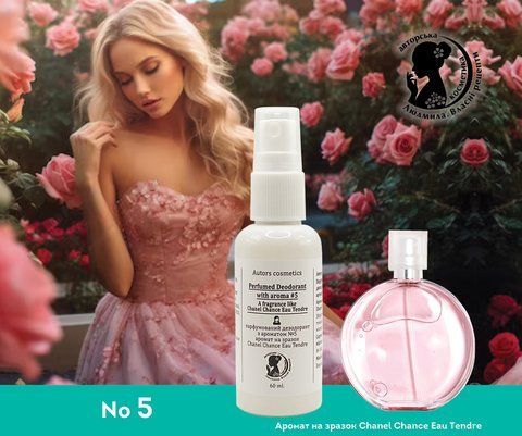 Дезодорант с ароматом на зразок Chanel Chance Eau Tendre (для жінок) Дез №5 фото
